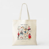 Schattigee 12 dagen van Christmas Classic Illustra Tote Bag (Achterkant)
