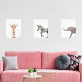 Schattigee 16x20 Safari Oerwoud Animal Waterverf N Muurkunst Sets (Woonkamer)