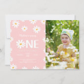 Schattigee 1e Daisy Verjaardagsfoto Kaart (Voorkant)