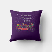 Schattigee 1e kerst Getrouwd 2025 Tandem Fiets Kussen (Achterkant)