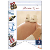 Schattigee 1e Verjaardag 12 Maand Foto Milestone P Vlaggetjes (Tweede vlag)