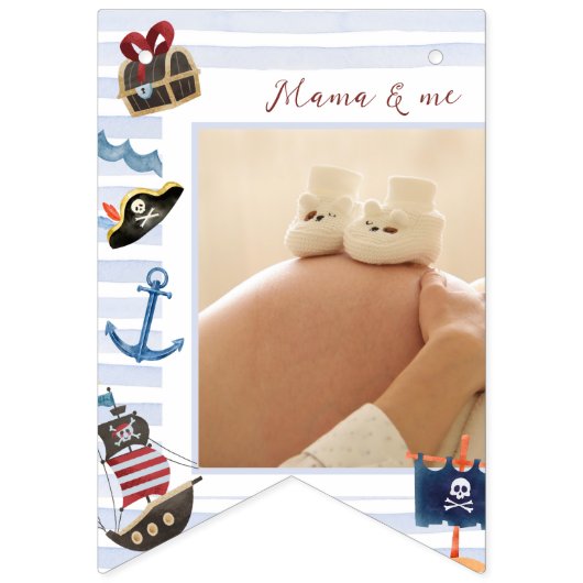 Schattigee 1e Verjaardag 12 Maand Foto Milestone P Vlaggetjes (Tweede vlag)