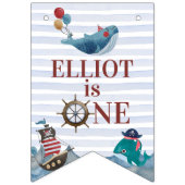 Schattigee 1e Verjaardag 12 Maand Foto Milestone P Vlaggetjes (Eerste vlag)