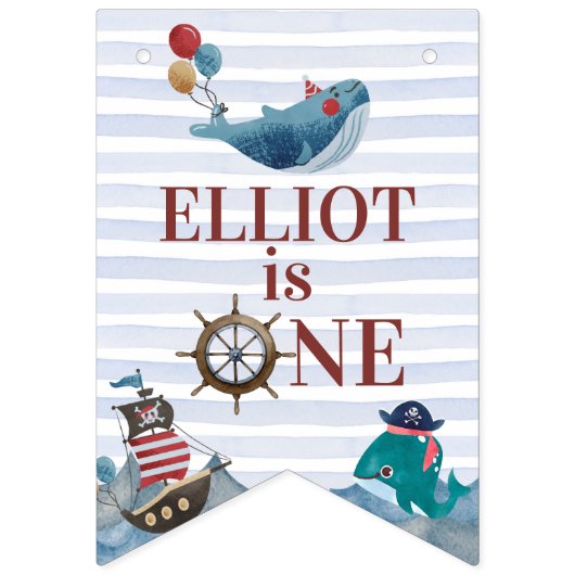 Schattigee 1e Verjaardag 12 Maand Foto Milestone P Vlaggetjes (Eerste vlag)