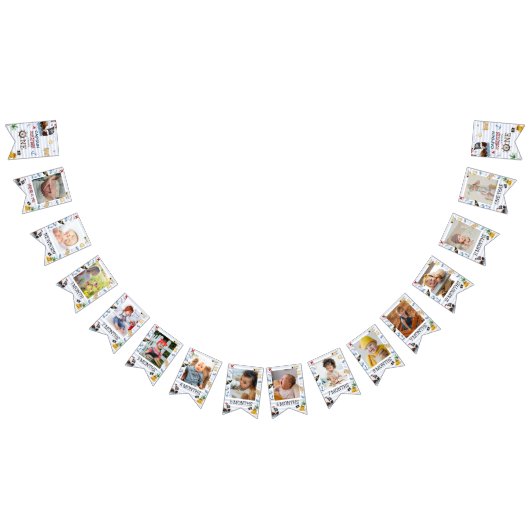 Schattigee 1e Verjaardag 12 Maand Foto Milestone P Vlaggetjes (Alle)