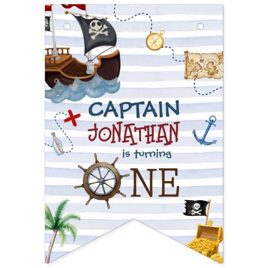 Schattigee 1e Verjaardag 12 Maand Foto Milestone P Vlaggetjes (Eerste vlag)