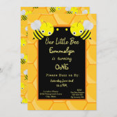 Schattigee 1e Verjaardag Bijendag Honing Kaart (Voorkant / Achterkant)