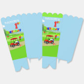 Schattigee 1e Verjaardag Rode Golfkar Jongen's Bedankdoosjes (Ongevouwen)