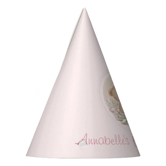 Schattigee 1e Verjaardag Teddybeer Roze Party Pett Feesthoedjes (Links)