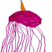 Schattigee 1e Verjaardag Zee Dier Cartoon Kwal Kaart