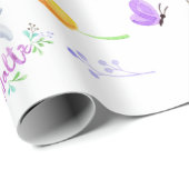 Schattigee 1e verjaardagsfeest bosdieren dansen cadeaupapier (Rol Hoek)