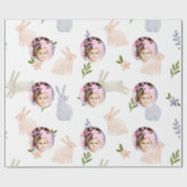 Schattigee 1e Verjaardagsfoto Cadeaupapier (Vlak)