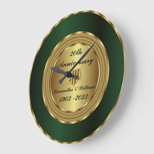 Schattigee 20e smaragd en gouden bruiloft Jubileum Grote Klok (Hoek)