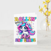 Schattigee 2e klas terug naar school Eenhoorn eers Kaart (Gele Bloem)