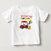 Schattigee 2e Verjaardag Rode Golfkar Jongen's (Voorkant)