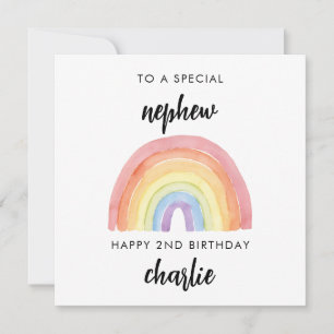 Schattigee 2e verjaardagskaart voor neefje kaart