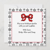 Schattigee 3-D Snowman Gepersonaliseerde Kerst Feestdagenkaart (Achterkant)