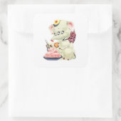 Schattigee 3-ogige olifant Sticker - Set van 6 (Tas)