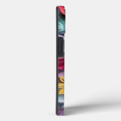 Schattigee 3D-bloemen en grote witte hartafwijking Case-Mate iPhone Case (Achterkant / Rechts)