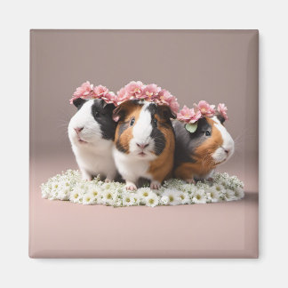 Schattigee 3D Boho Guinee Pigs Koelkastmagneet Magneet