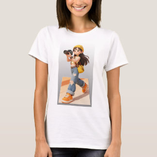 Schattigee 3D-Cartoon stijl T-shirt