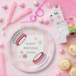 Schattigee 3d Layred Dessert Kunstwerk Meisje Verj Papieren Bordje