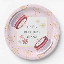 Schattigee 3d Layred Dessert Kunstwerk Meisje Verj Papieren Bordje