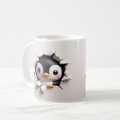 Schattigee 3D Pinguïn Mok (Voorkant links)