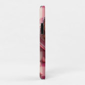 Schattigee 3D Puppy op een roze en witte achtergro Case-Mate iPhone Case (Achterkant/rechts)