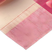 Schattigee 3D Puppy op een roze en witte achtergro Tafelkleed (Gekanteld)