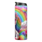 Schattigee 3D Rainbow Unicorn Tumbler | kleurrijke Thermosbeker (Geroteerd rechts)