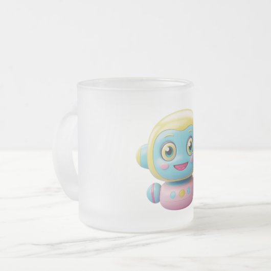 Schattigee 3D Robot Mok – Kawaii AI Bot Design voo (Voorkant links)