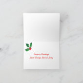 Schattigee 3D Sneeuwman Happy Christmas Feestdagen Kaart (Binnen)