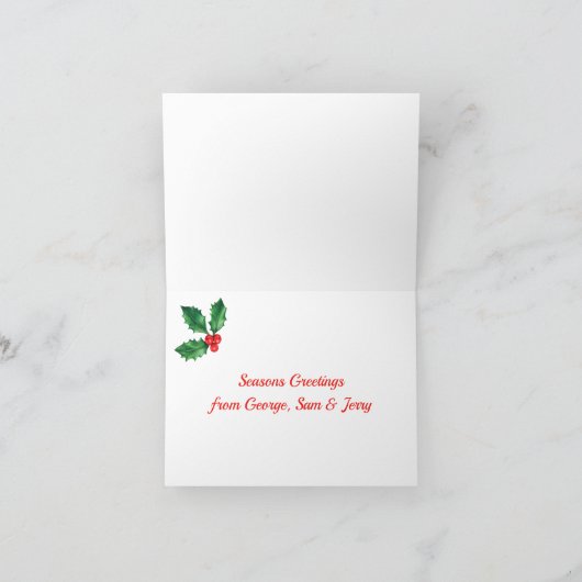 Schattigee 3D Sneeuwman Happy Christmas Feestdagen Kaart (Binnen)