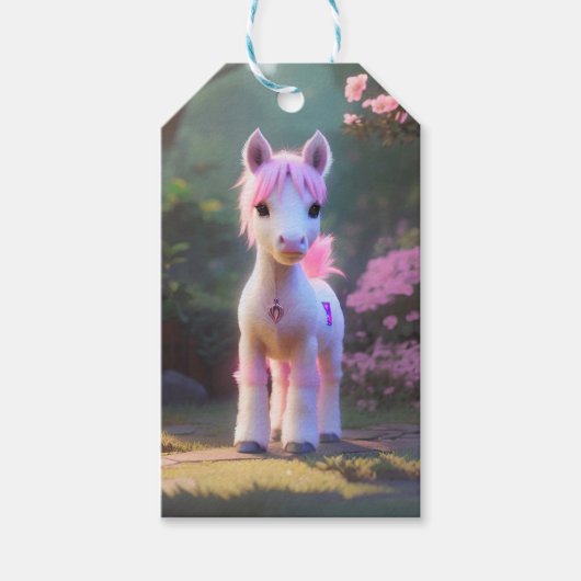 Schattigee 3D Spirit Pony 10 Cadeaulabel (Voorkant)