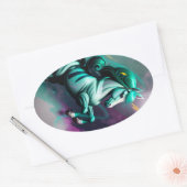 Schattigee 3D Spirit Pony 24 Ovale Sticker (Envelop)