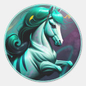 Schattigee 3D Spirit Pony 24 Ronde Sticker (Voorkant)