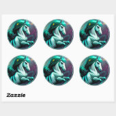 Schattigee 3D Spirit Pony 24 Ronde Sticker (Vel)