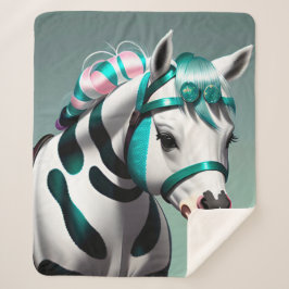 Schattigee 3d Spirit Pony 7 Sherpa Deken