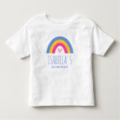 Schattigee 3e Verjaardag Regenboog Aangepaste Naam Kinder Shirts (Voorkant)