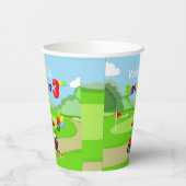 Schattigee 3e Verjaardag Rode Golf Cart Boy's Papieren Bekers (Links)