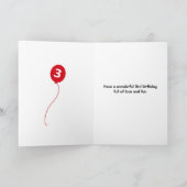 Schattigee 3e verjaardagspinguïn Voeg naam toe Roz Kaart (Binnen)