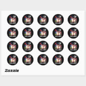 Schattigee 4 juli Patriottische Llama 4 juli Gift Ronde Sticker (Vel)