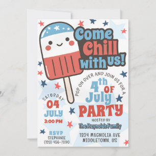 Schattigee 4th of July Chill Met Ons Retro Popsicl Kaart