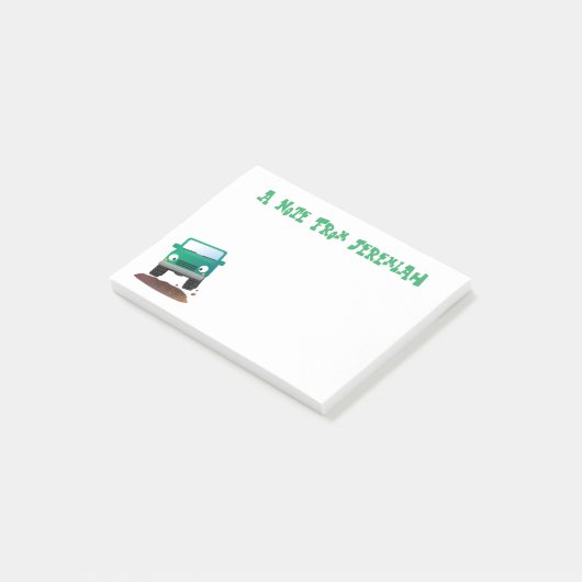 Schattigee 4X4 off-road voertuig cartoon auto gepe Post-it® Notes (Schuin)
