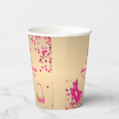 Schattigee 50 & Fabulous High Heels Gold Hot Pink  Papieren Bekers (Links)