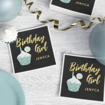 Schattigee 50e verjaardag Cupcake Party servetten