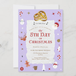 Schattigee 5e dag van het feest van de vijf gouden kaart