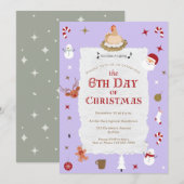 Schattigee 5e dag van Kerstmis Zes Ganzen-A Legpar Kaart (Voorkant / Achterkant)