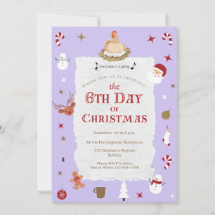 Schattigee 5e dag van Kerstmis Zes Ganzen-A Legpar Kaart